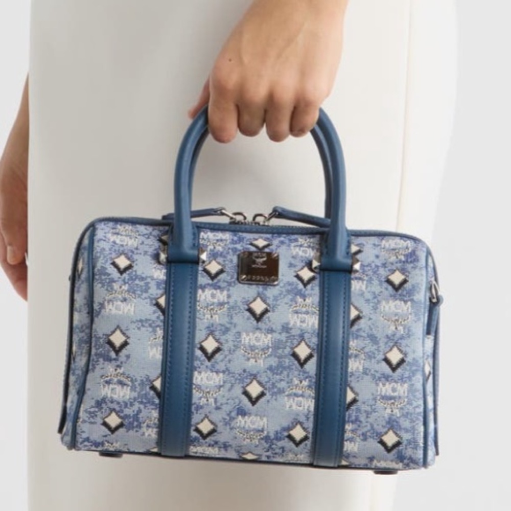 MCM Denim Satchel Crossbody Bag NWT - Picture 7 of 7